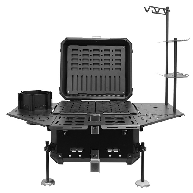 Outdoor Adventure Table With Storage - Caja trasera blindada de aleación de