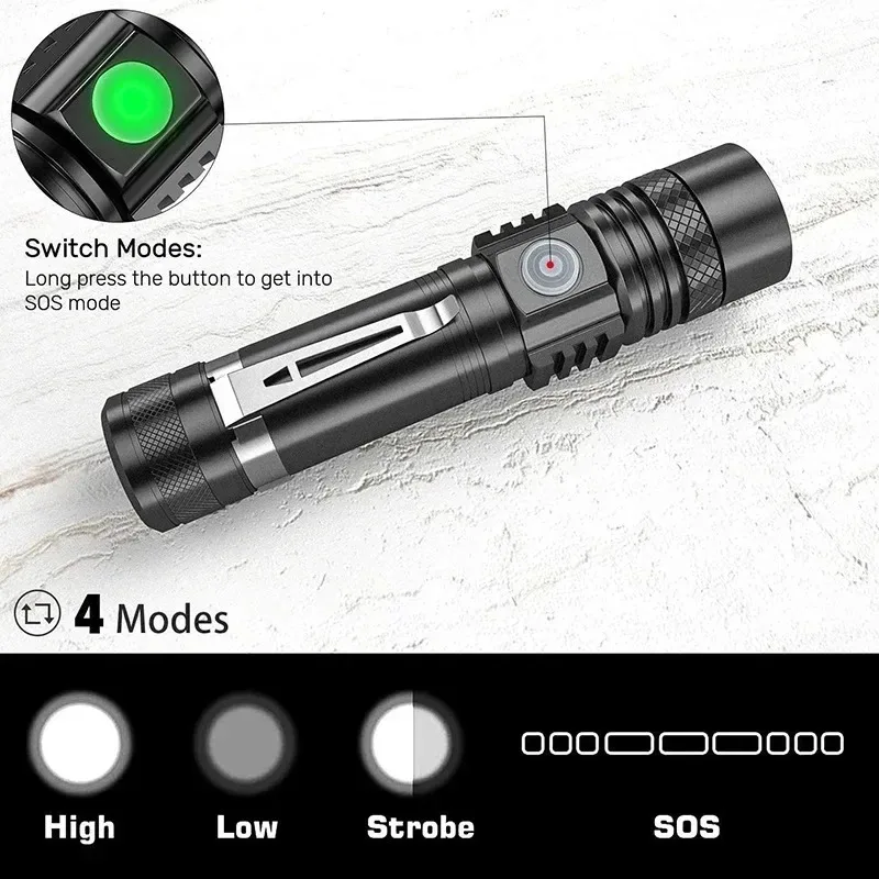 Linterna de mano recargable T6 - Outdoor Adventure Hunt reseña y precio